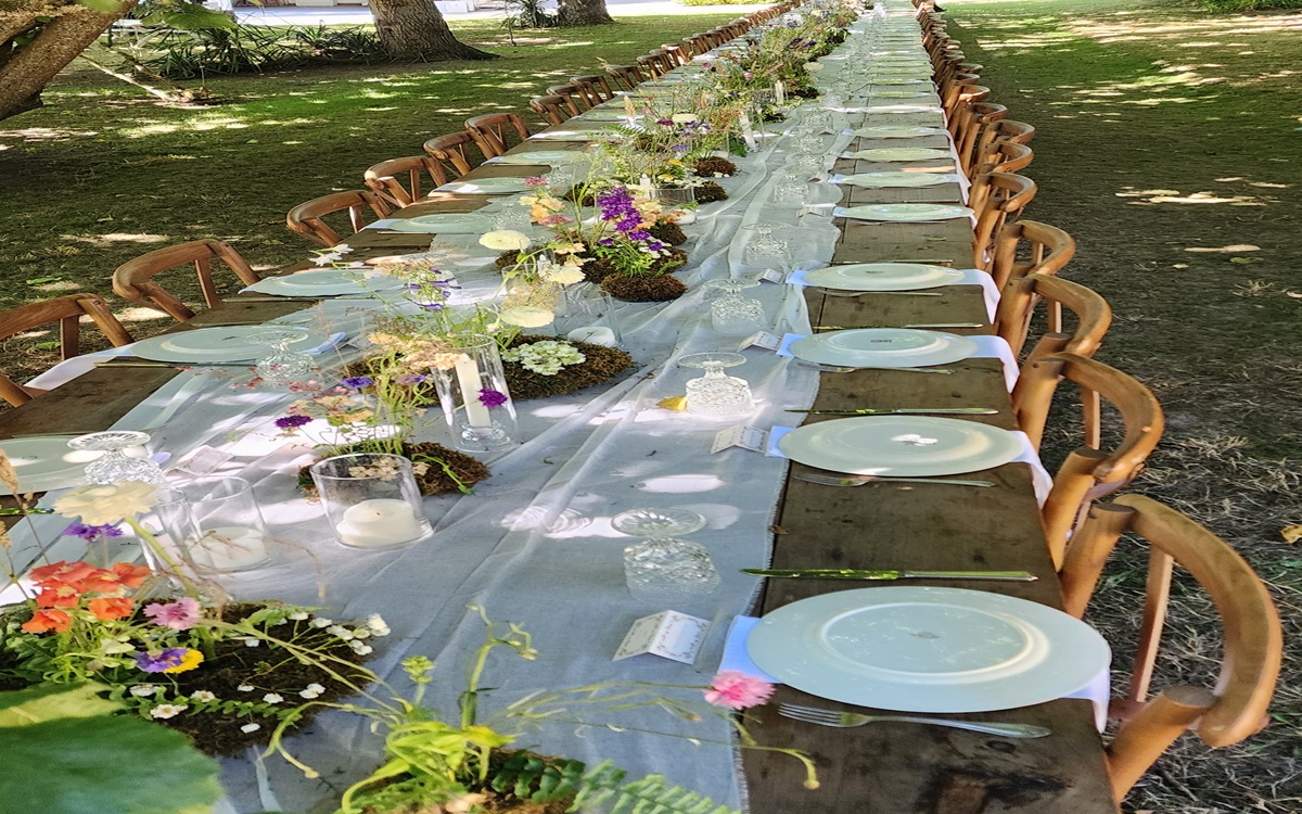 Wedding reception setting at The Wayfarer on South Whidbey Island